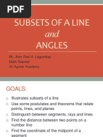 Subsets of A Line Angles: Mr. Jhon Paul A. Lagumbay Math Teacher St. Agnes' Academy