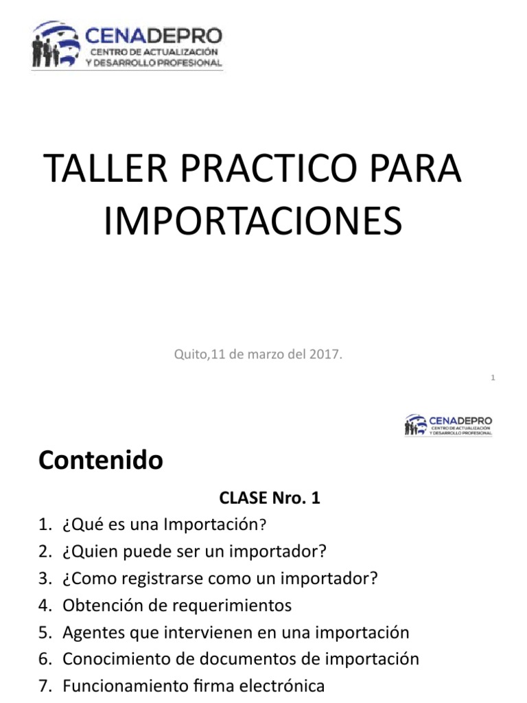 Taller Práctico de Importaciones | PDF | aduana | Arancel
