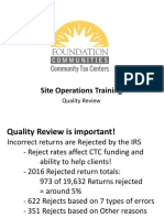 Site Operations Training: Quality Review