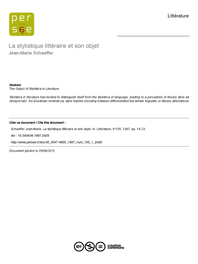 La stylistique littéraire expliquée | PDF | Métaphore | Discours ...