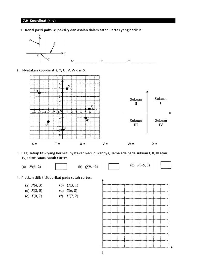 Bab 7 Koordinat Pt3 Pdf Pdf