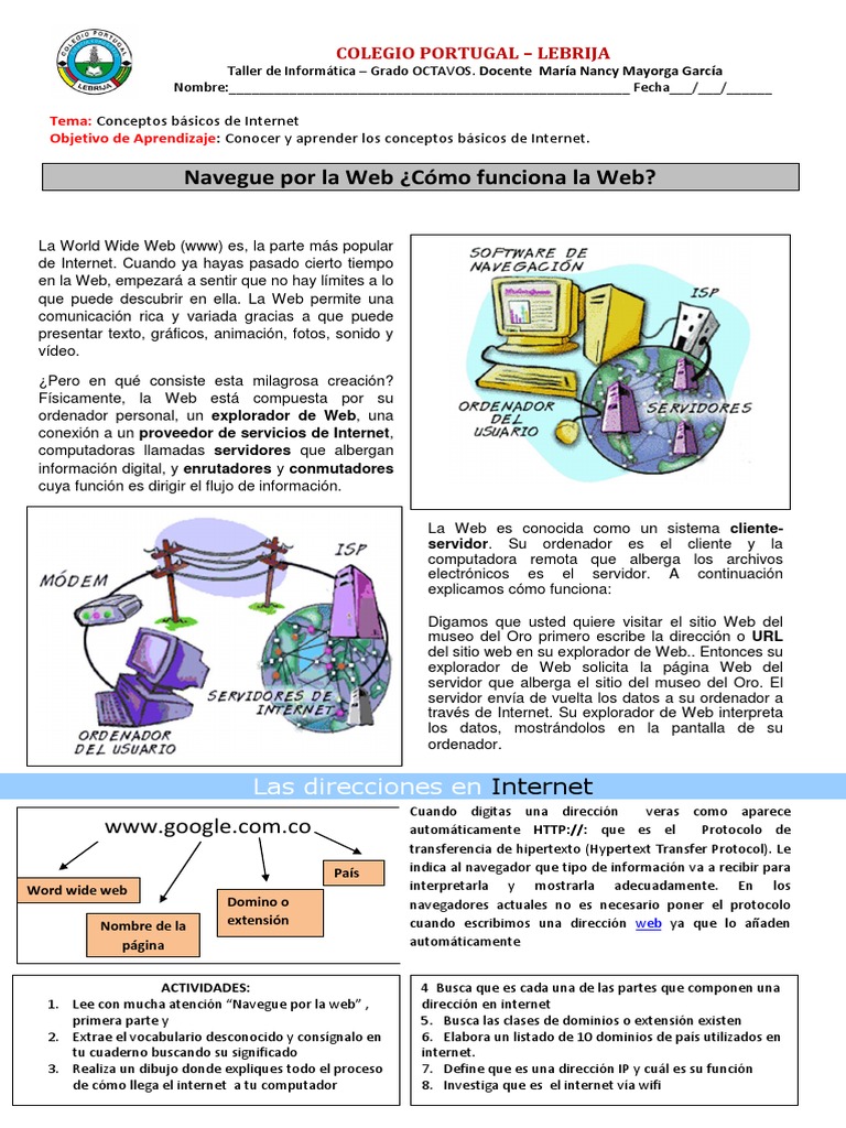 Taller de Informática: Conceptos de Internet | PDF | Red mundial ...