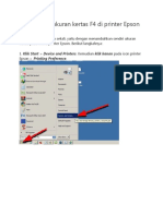 Cara Setting Ukuran Kertas F4 Di Printer Epson Semua Tipe
