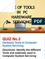 Use of Tools in PC Hardware Quiz3