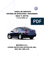 Manual de servicio sistema inyección y encendido Golf y Jetta 2.0 L