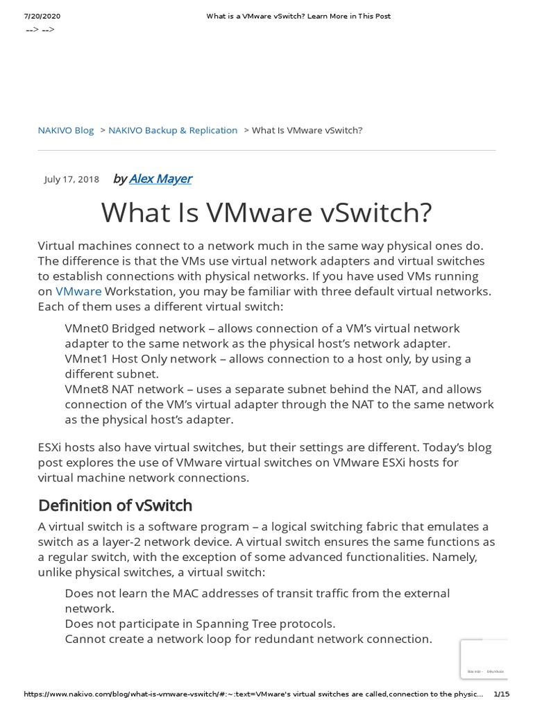 What Is A VMware Vswitch Learn More in This Post PDF Network