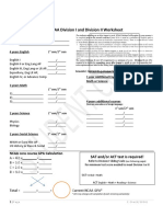 NCAA Division I and Division II Worksheet: Name: ID