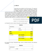 Statistics: Insurance N Valid 27 Missing 0