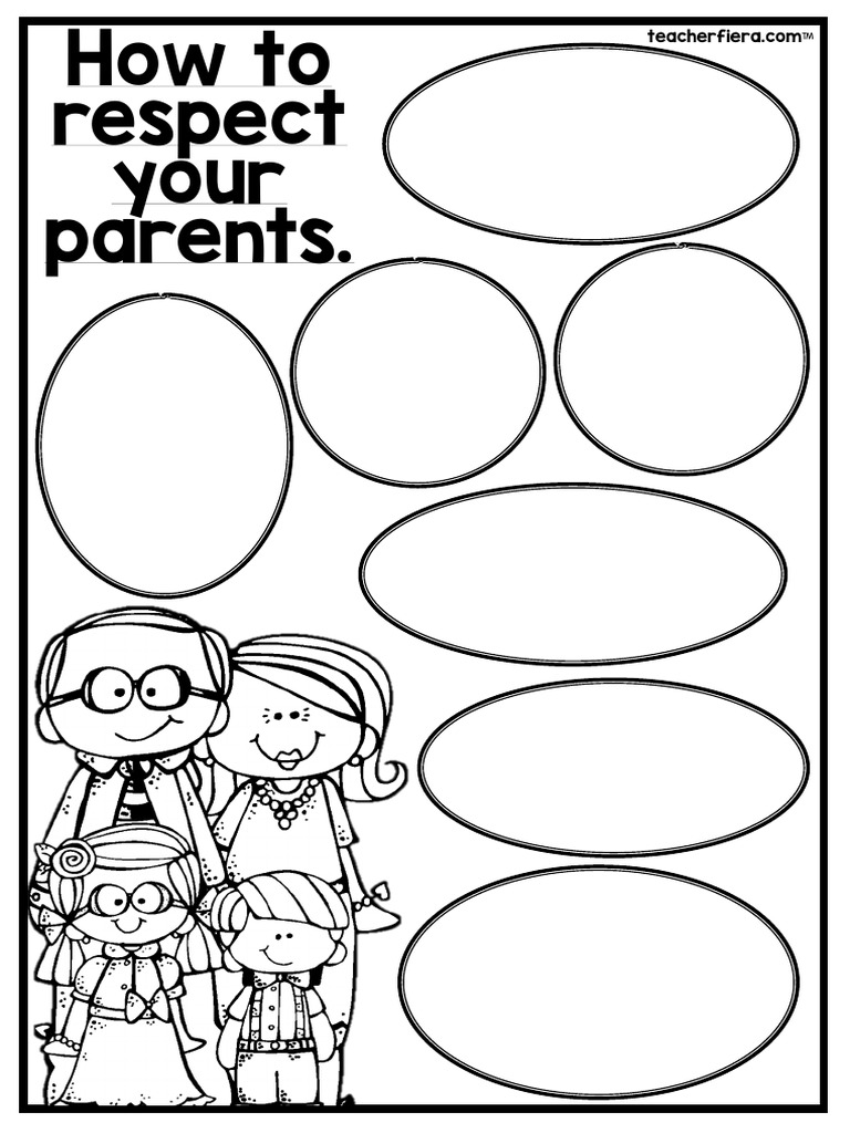 how to respect your parents worksheets pdf pdf