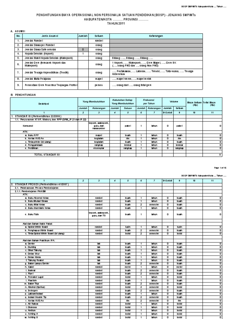 02 Template Bosp SMP Mts | PDF