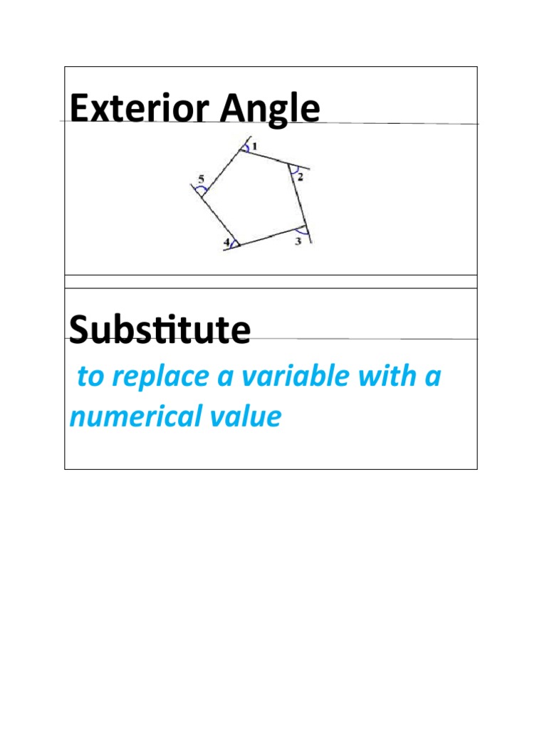 Exterior Angle and Variable Substitution | PDF