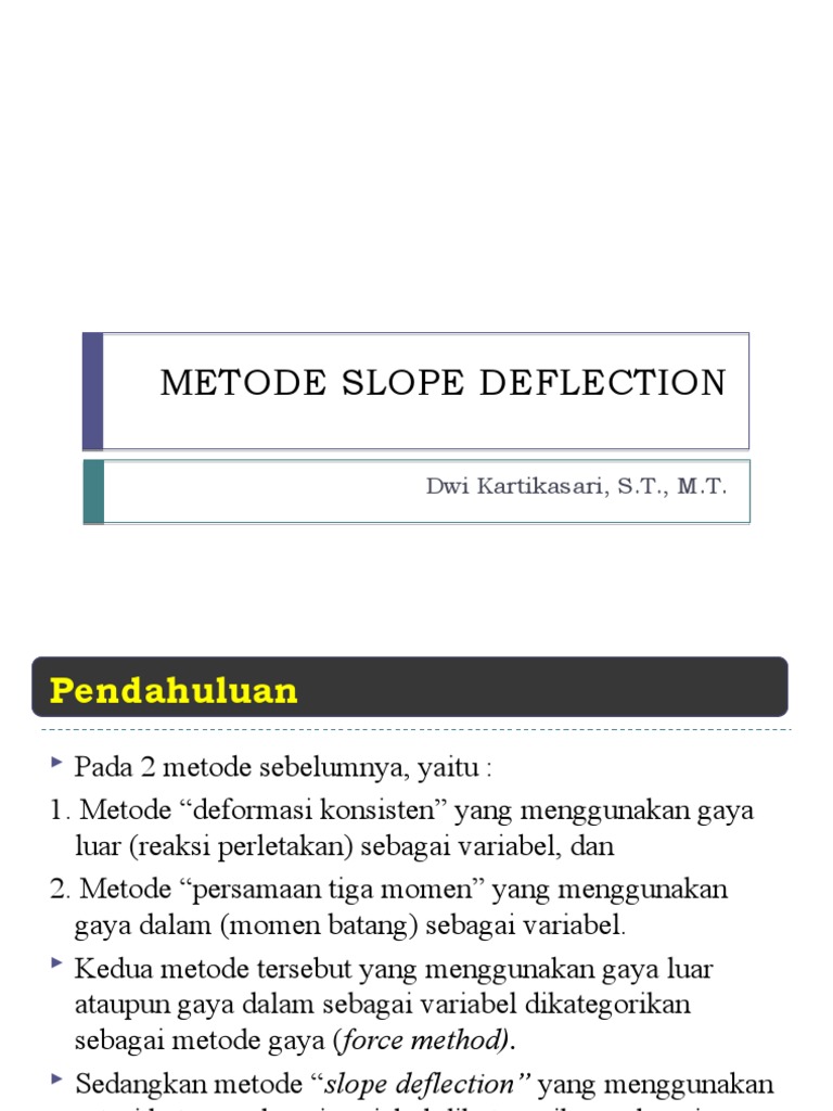 Metode Slope Deflection 1 | PDF | Metode & Bahan Ajar | Sains & Matematika