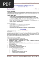 Data Mining and Warehousing Lab