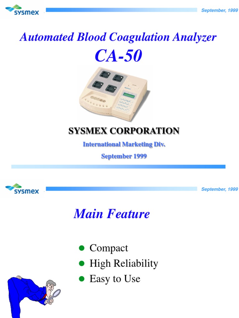 Automated Blood Coagulation Analyzer: Sysmex Corporation | PDF