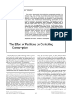 The Effect of Partitions On Controlling Consumption