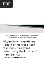Techniques of Extended Definition | PDF | Career & Growth | Science ...