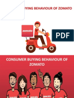 Consumer Buying Behaviour of Zomato