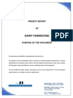 Dairy Farm (Cow) : Project Report of