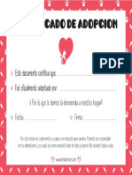 Certificado de Adopcion para Gatos PDF