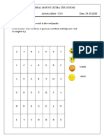 The Ideal Mount Litera Zee School Grade I Activity Sheet - EVS Date: 29 .05.2020