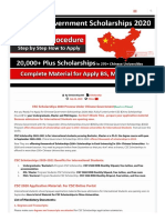 CSC Scholarships 2020 Process Under Chinese Government