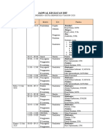 Jadwal Kegiatan Iht 2020