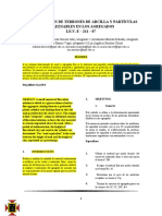 Determinación de Terrones de Arcilla y Partículas