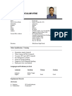 Curriculum Vitae: Other Qualification / Training