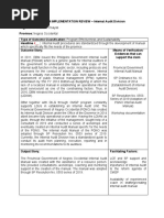 NPIR - Internal Audit Division Output Story