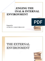 Challenging The External & Internal Environment: Prepared By: Jovelyn A. Sabay Mba2-G22