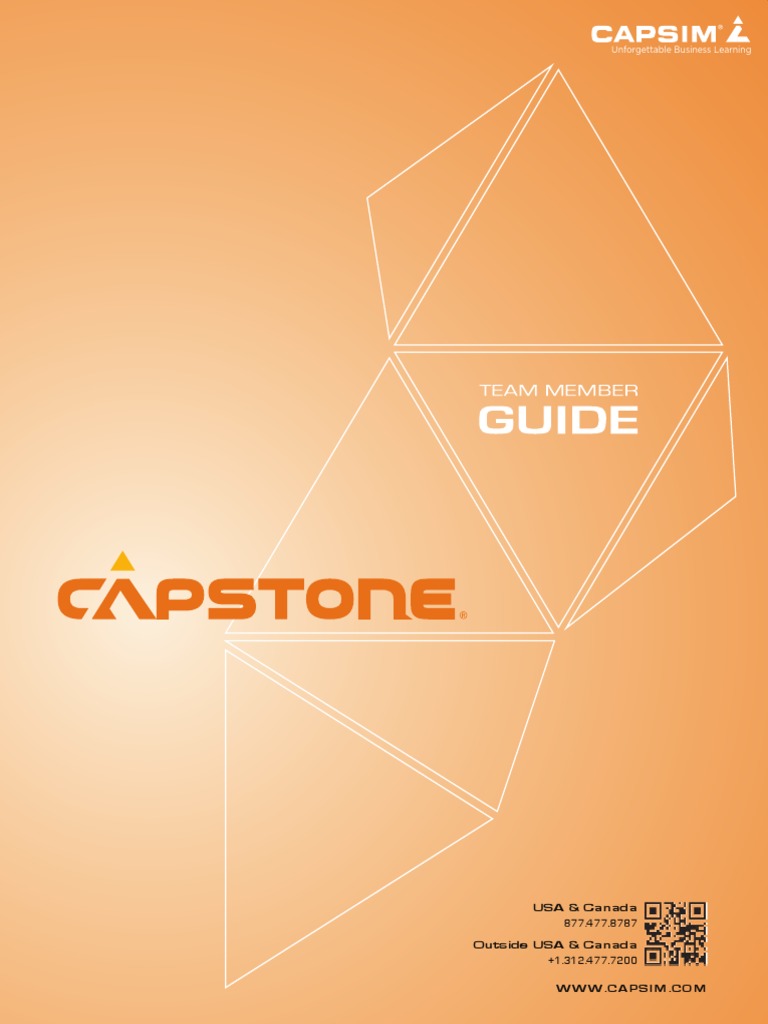 Capstone Team Member Guide Overview | PDF | Marketing | Simulation