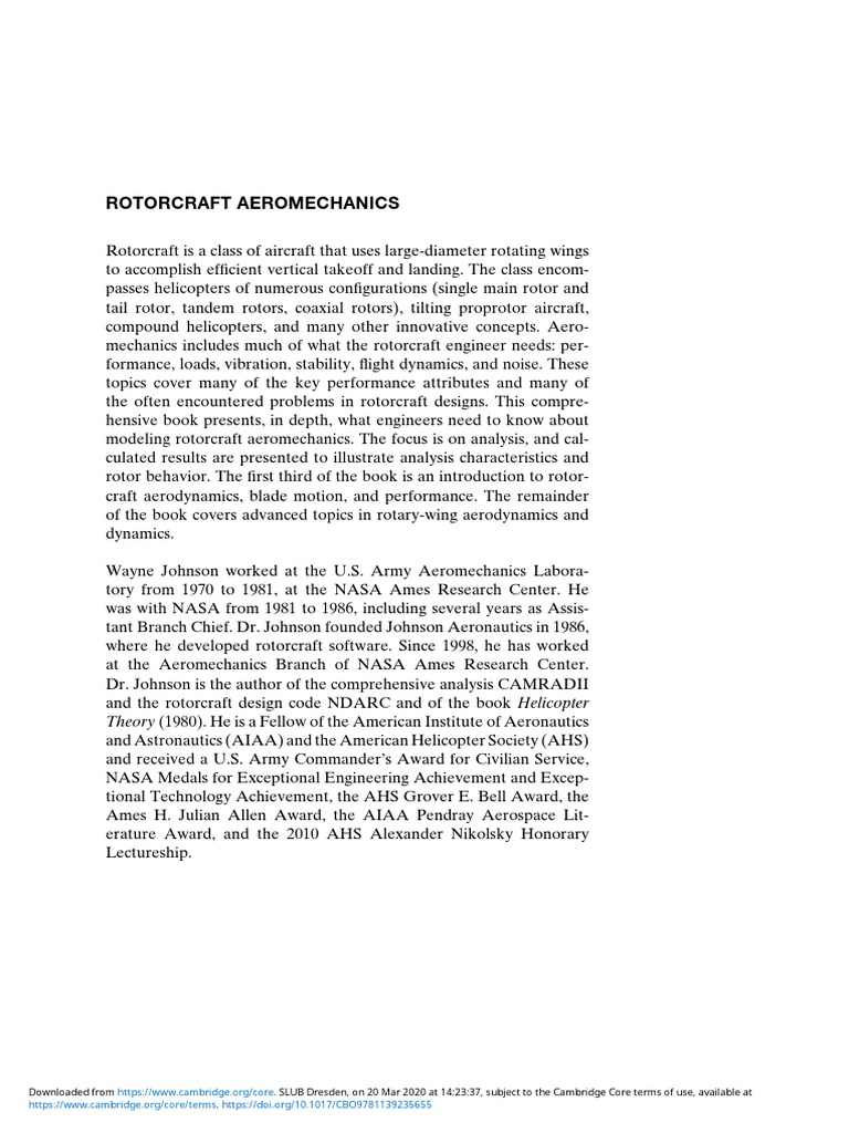 ROTORCRAFT AEROMECHANICS 0. Frontmatter Download Free PDF