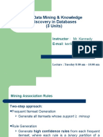 IS 352: Data Mining & Knowledge Discovery in Databases (3 Units)