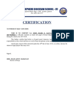 Certification: Good Shepherd Diocesan School - Ifi