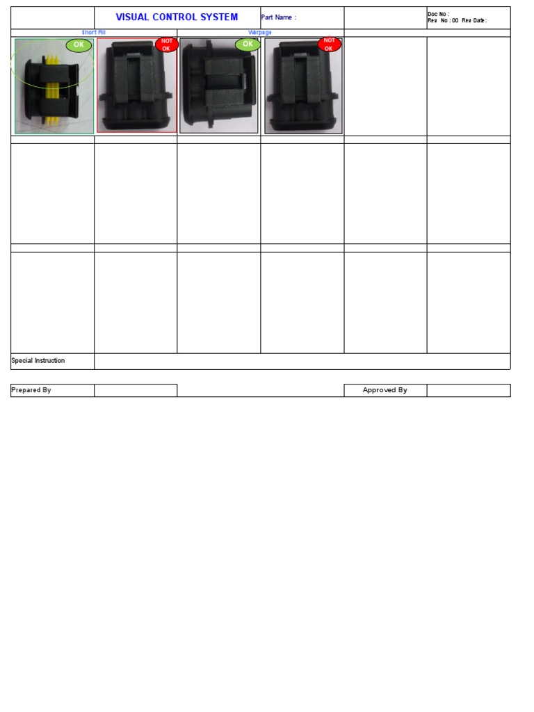 Visual Control Format For Injection Molding Defect | PDF