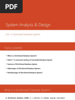 Sad uNIT 4-Distibuted Database Systems Features, Adv and Disadvantages