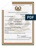 Police Clearance Certificate: Directorate of Criminal Investigations