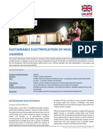 Sustainable Electrification of Health Facilities Project in Uganda