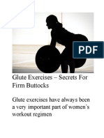 Glute Exercises - Secrets For Firm Buttocks