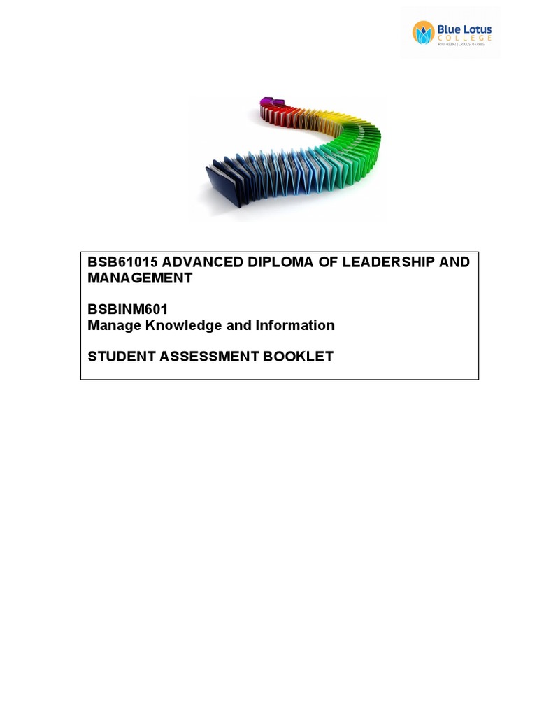 BSBINM601 - Student Guide | PDF | Educational Assessment | Competence ...