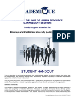 Student Handout: Advanced Diploma of Human Resource Management Bsb60915