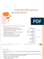 Escriptive Tatistics Pplications: Pavan Kumar A