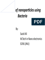 Synthesis of Nanoparticles Using Bacteria