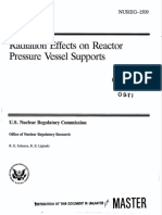 Radiation Effects On Reactor Pressure Vessel Supports by R Johnson R E Lipinski U.S. Nuclear Regulatory Commission. Office of Nuclear Regulatory Research. Division of Engineering Technology