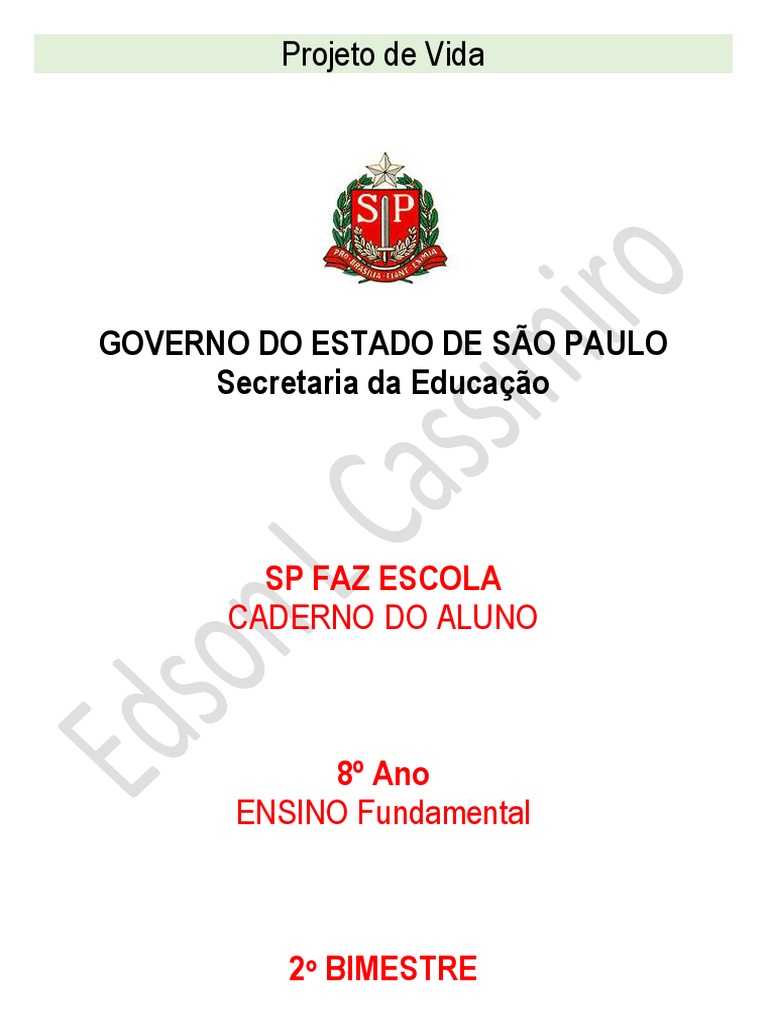 Atividades de Projeto de Vida - 8º Ano | PDF | Sociedade | Economia