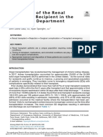 Evaluation of The Renal Transplant Recipient in The Emergency Department