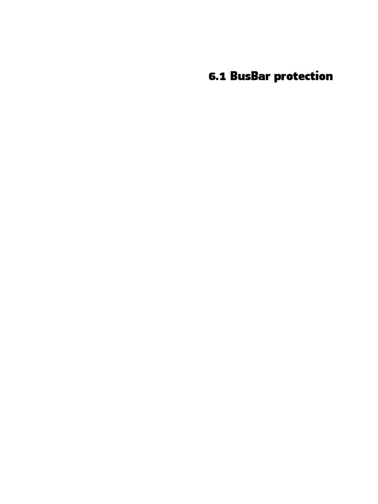 6.1-Busbar Protection PDF | PDF | Electrical Substation | Transformer