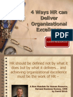 Four Ways HR Can Deliver Organizational Excellence