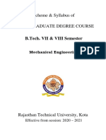 Scheme & Syllabus of Undergraduate Degree Course: B.Tech. VII & VIII Semester