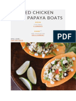 Curried Chicken Salad Papaya Boats